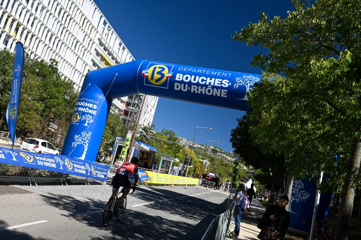 Arrivée d'une course chronométrée
