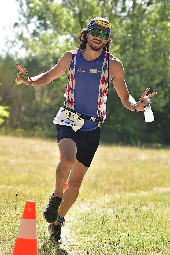 Coureur à l'arrivée