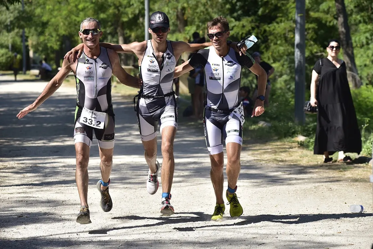 Coureurs à l'arrivée